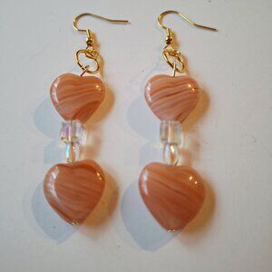 Earrings  aventurine  , swarovski crystal new